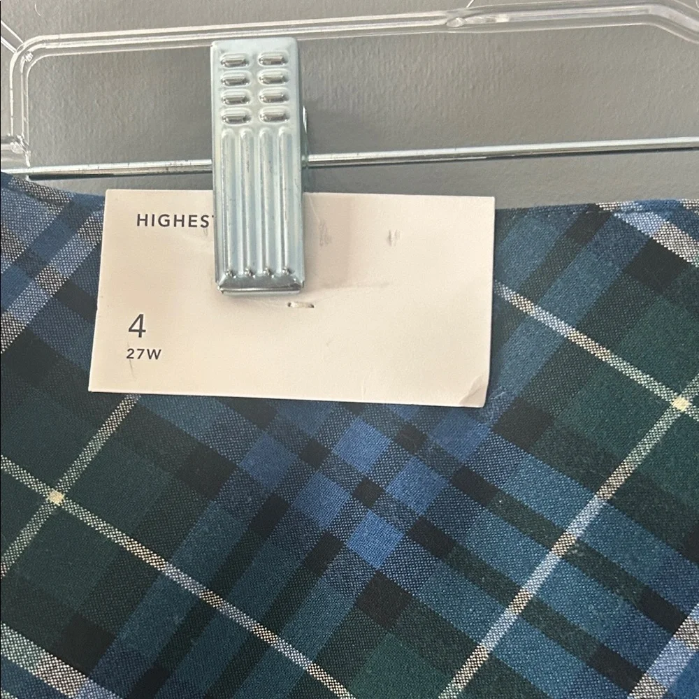American Eagle Outfitters Plaid Mini Skirt - Blue and Green - Picture 2 of 8